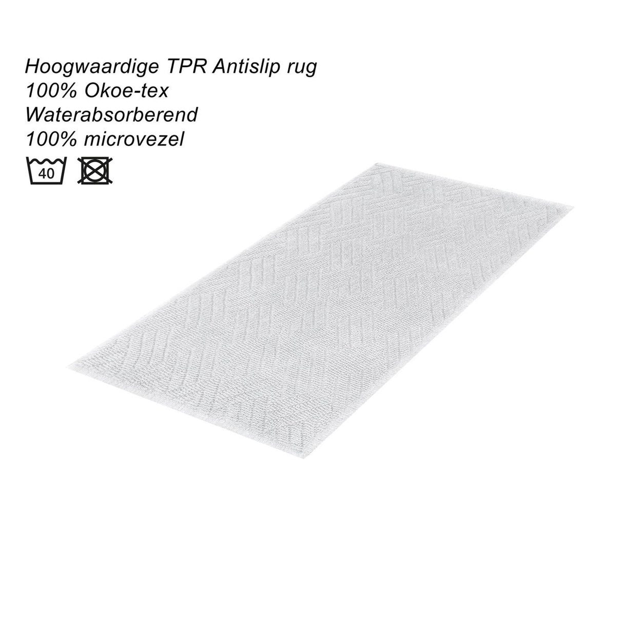 Dutch house gaeta badmat 50x80cm wit