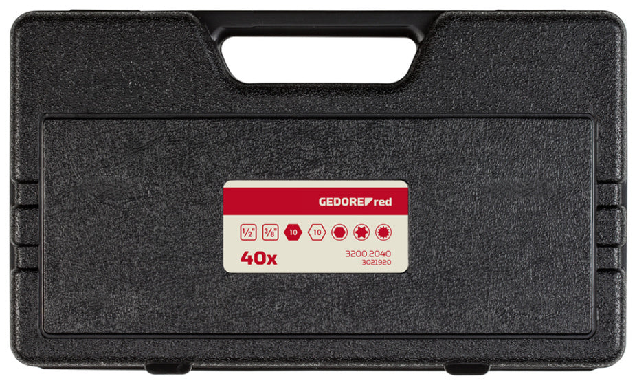 Gedore red Bitset Hex, Torx and Multi-pronged 40-piece