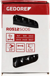 Gedore Red Double Sight Sash Set 6-SECE 6-17 mm Krátká černá