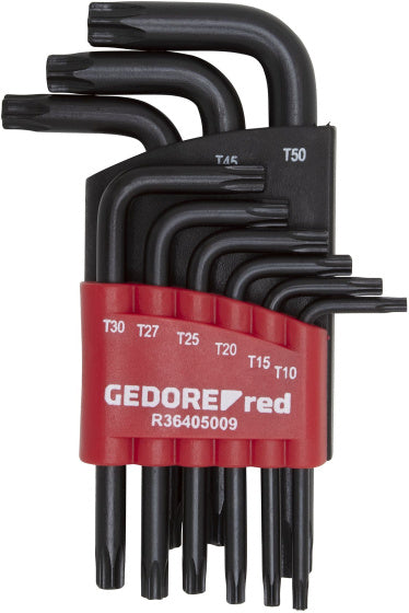 Gedore Red Torx Key set (T10-50) Short 9-piece