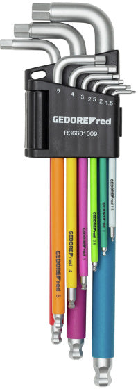 Gedore red Allen key set (1.5-10 mm) 9-piece multicolour
