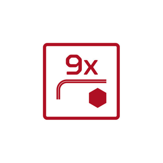 Gedore red Allen key set (1.5-10 mm) 9-piece multicolour