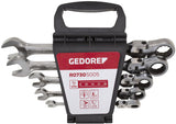 Gedore Red Ringratel-Steek Keys Set avec un joint de genou SW 8-19 mm 5 pièces
