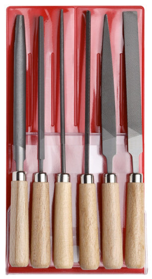 Gedore Red Vijlesset with wooden handle 6-piece