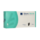 Abena poedervrije nitrile handschoenen maat small 100 stuks zwart