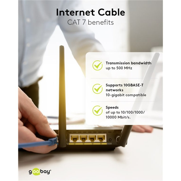 Goobay Patch Cable Cat 6a S FTP with Cat 7 Cable