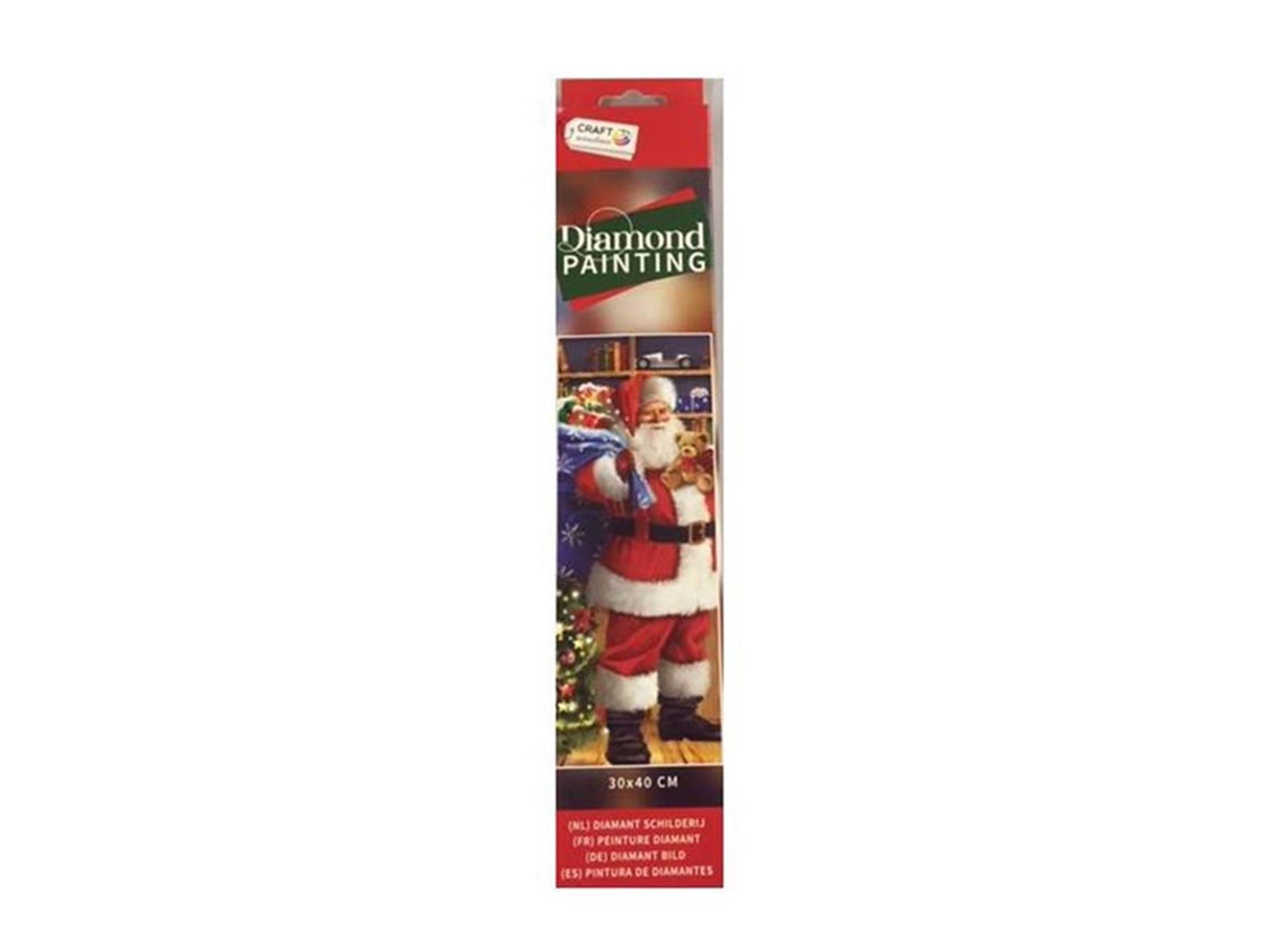 Grafix diamond painting kerstman 30x40cm