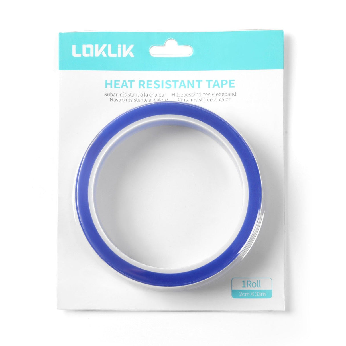 Loklik • hittebestendige sublimatie tape 33mx2cm blauw