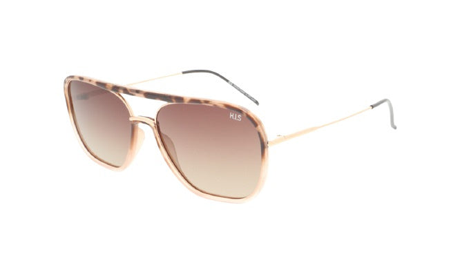 Occhiali da sole H.I.S 08113 Cat. 3 pilota maschile in alluminio marrone chiaro