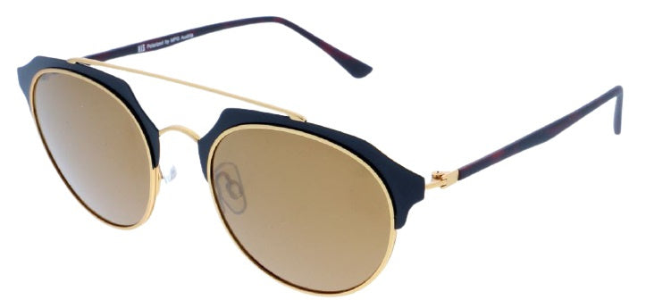 His Sunglasses unisex 84101 cat. 3 aviator metal black brown