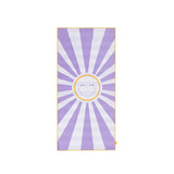 Happy Sunshine | purple and white microfiber towel 135 x 65 cm