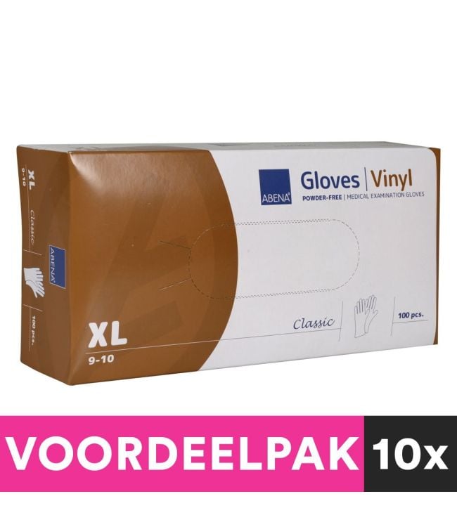 Front hairdressers powder -free vinyl gloves size extra large 100 pieces discount package