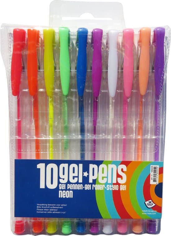 Van der Doelen Haza Gel Pens Neon 10 pieces