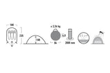 High Peak Pop-Up Tent Vision 3-person 235 x 180 x 100 cm sort