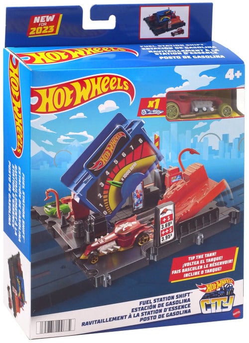 Plaza de la estación de servicio de la estación de combustible de la estación de combustible Hotwheels