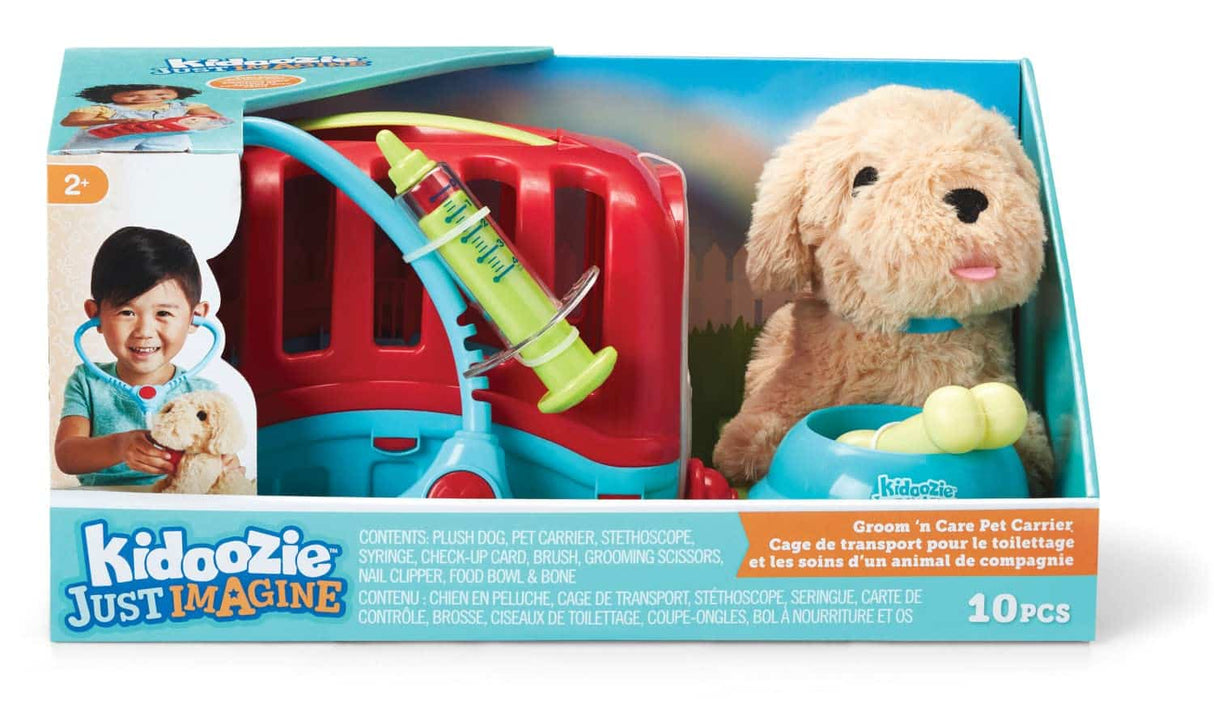 Playgo kidoozie - groom n care dog carrier with accessories.
