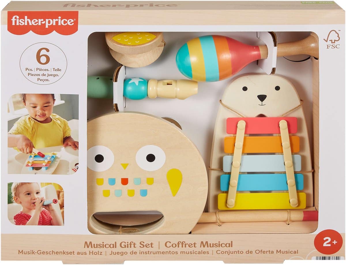 Mattel fisher price wood musical gift set