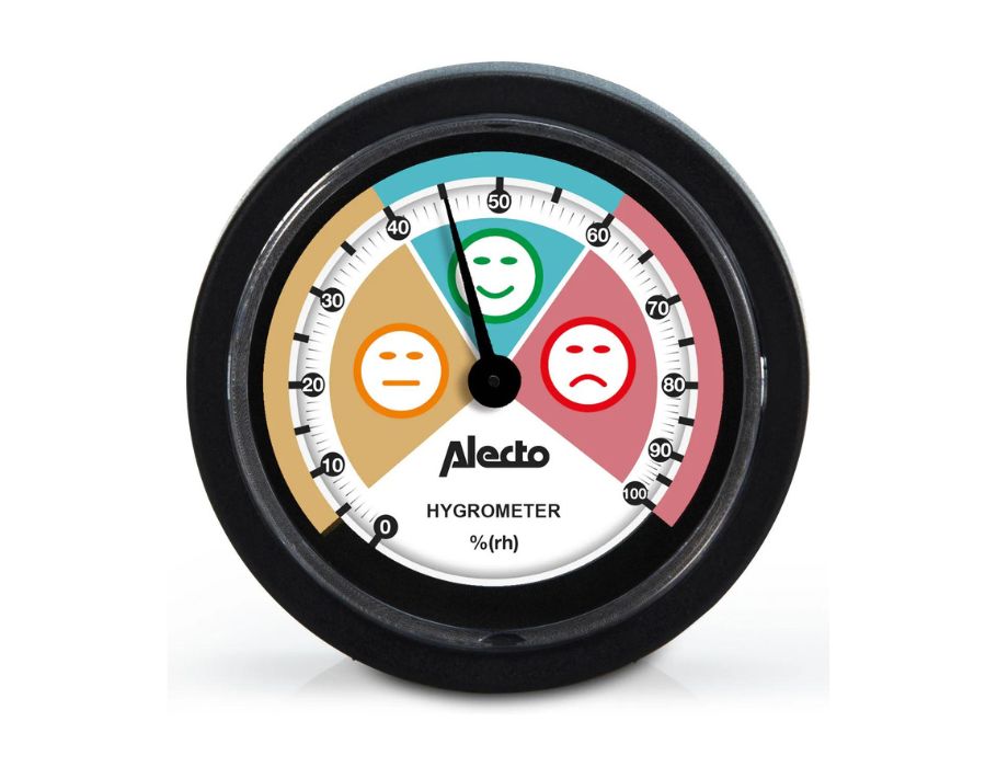 Alecto Analog Hygrometer - WS -05 - Black