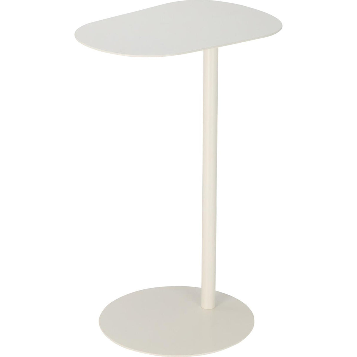 Mesa lateral de estilo doméstico branco orgânico 35x53cm