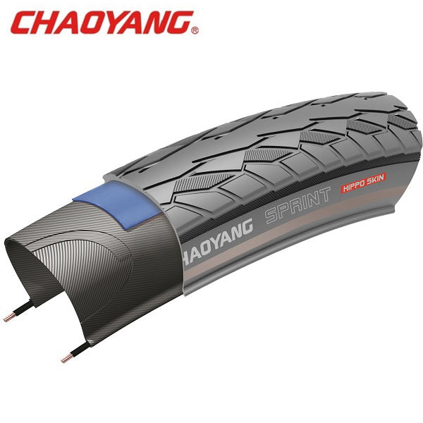 Chaoyang 28x1 5 8x1 3 8 (37-622) hilo reflex gris sprint con antipinchazos kevlar-floc de 1,5 mm w211189