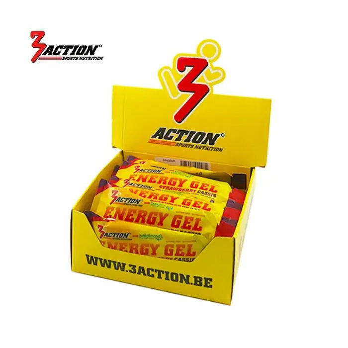 3action energy gel strawberry-cassis 34 grams - display box 25 pieces - 1202020001