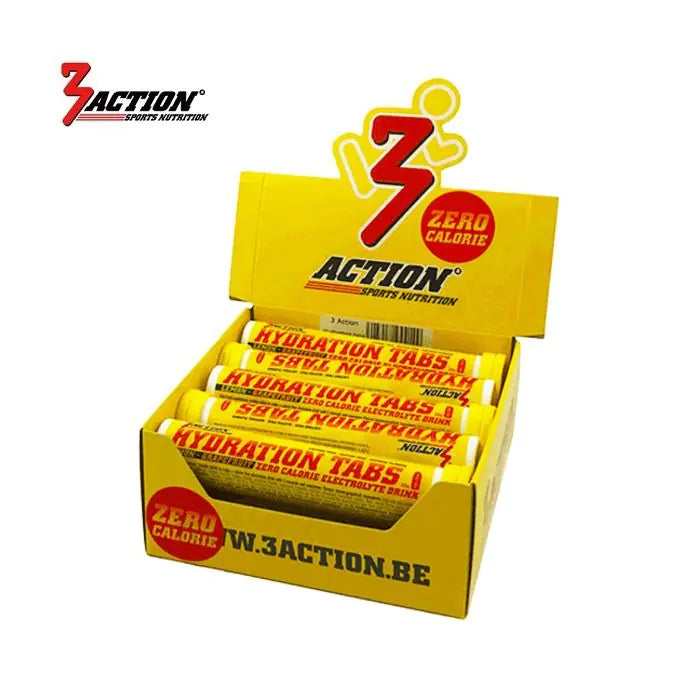 3action Hydration Tabs Lemon Tube 20 Tabs – Displaybox 10 Stück – 1202040001