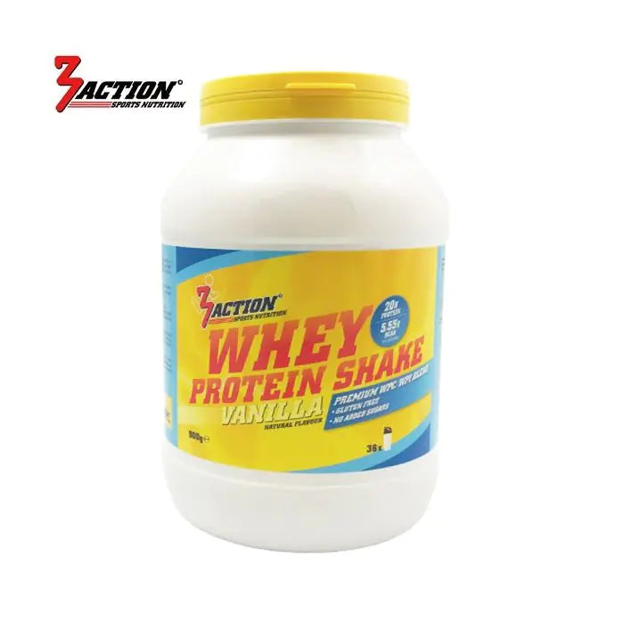 3action whey protein shake vanilla 900 grams 1201000150