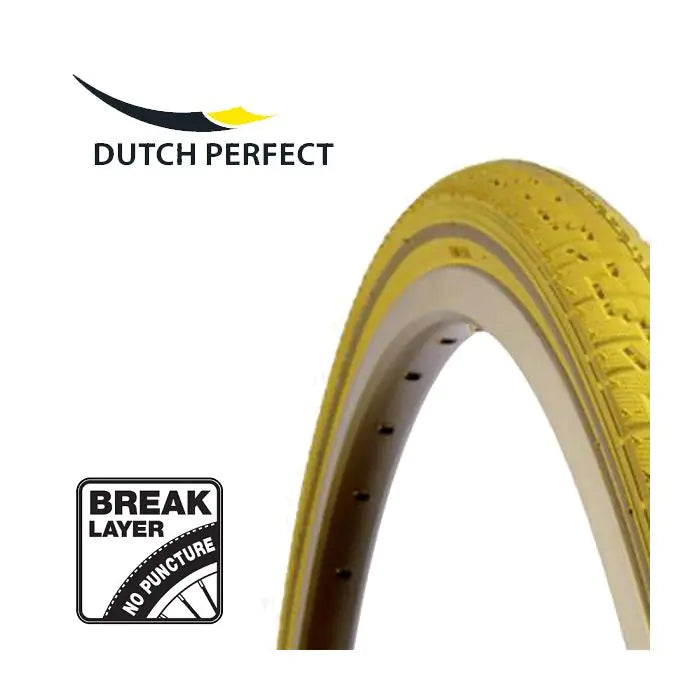 Dutch Perfect outer tire 28 x 1 ½ 40-635 no puncture - yellow + reflective