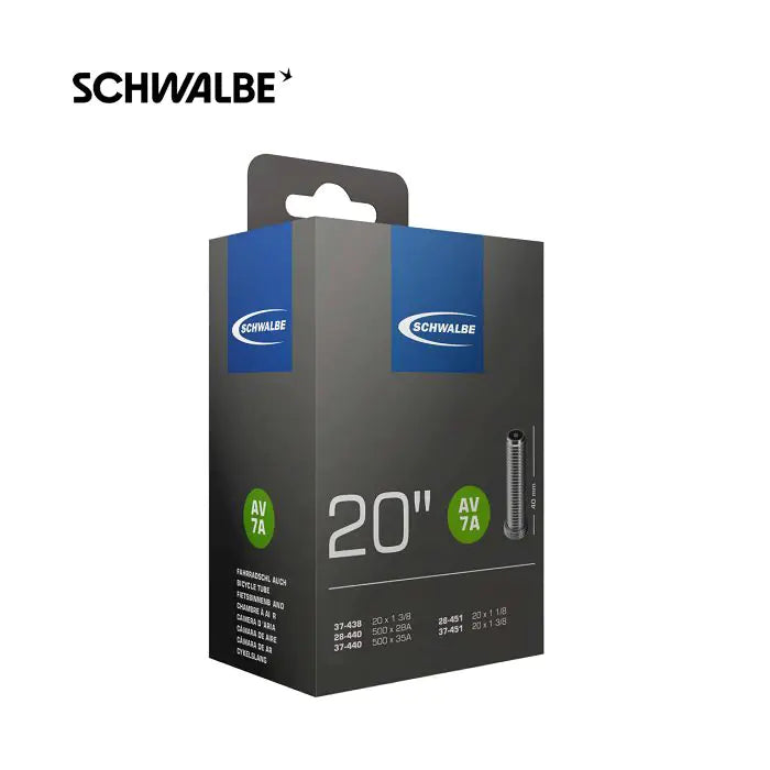 Schwalbe Tubo interno AV7a 20 polegadas 20x1 3 8 28 37-438-451 AV 40 mm