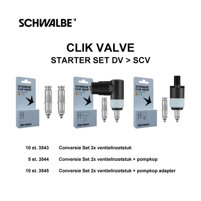 Schwalbe extension de valve clic valve kit de démarrage d'extension de valve dv