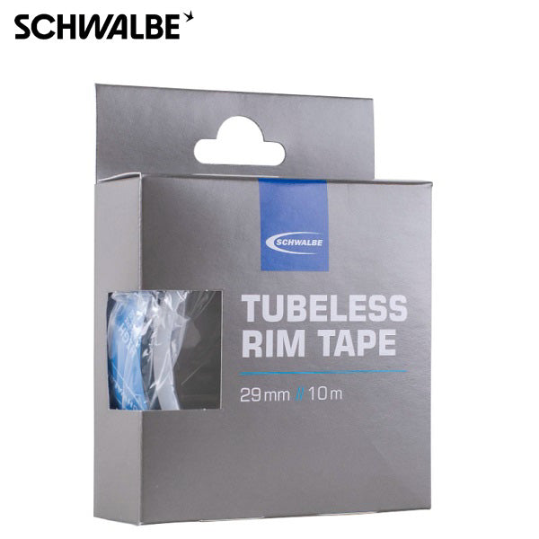 SCHWALBE rim tape "Tubeless" to seal conventional wheels for tubeless use application .Easy to use and very high pressure-resistant. A single layer is even enough on road bikes. 10 m long