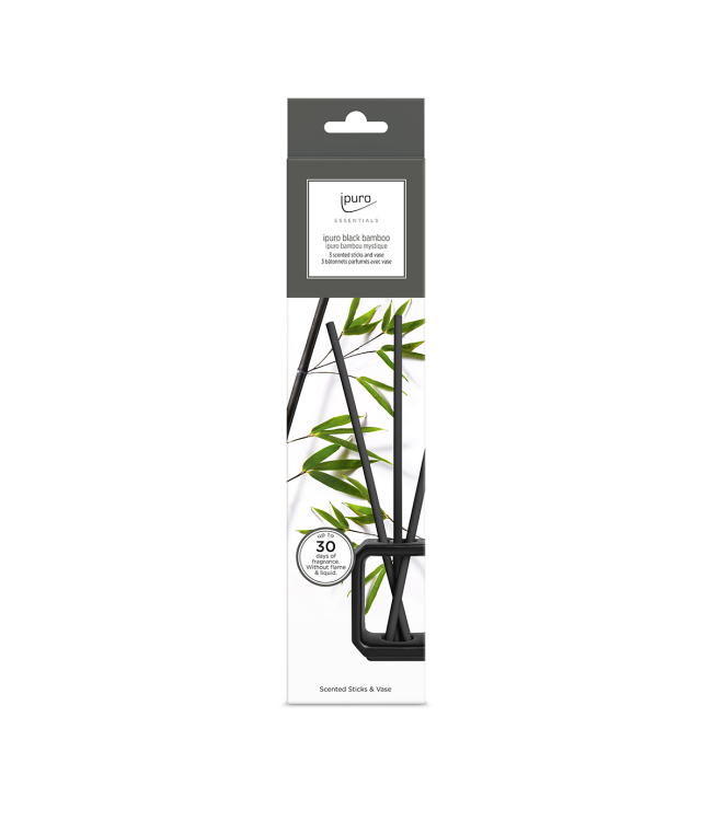 IPuro scented sticks vase set black bamboo black