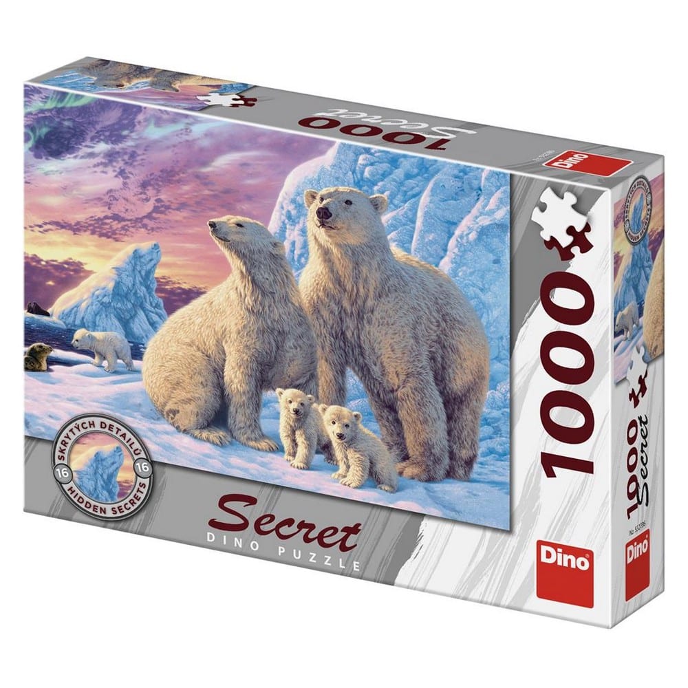 Dinotoys Dino Puzzle - Polar bears with hidden secrets - 1000 pieces
