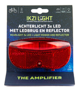 Ikzilight rear light battery on off 3xled 50 mm on card