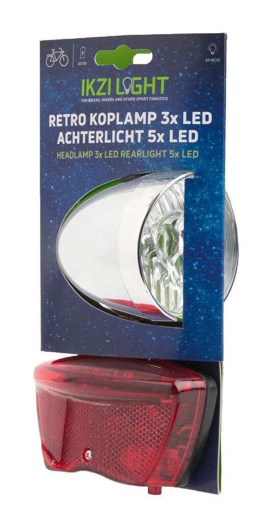 Lighting Set Retro Redro Led Battery Sëlwer Rot
