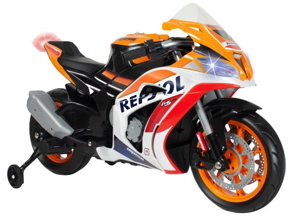 Injusa Repsol electric children's motorcycle 12V orange white