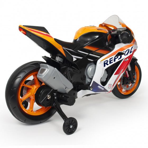 Injusa Repsol electric children's motorcycle 12V orange white