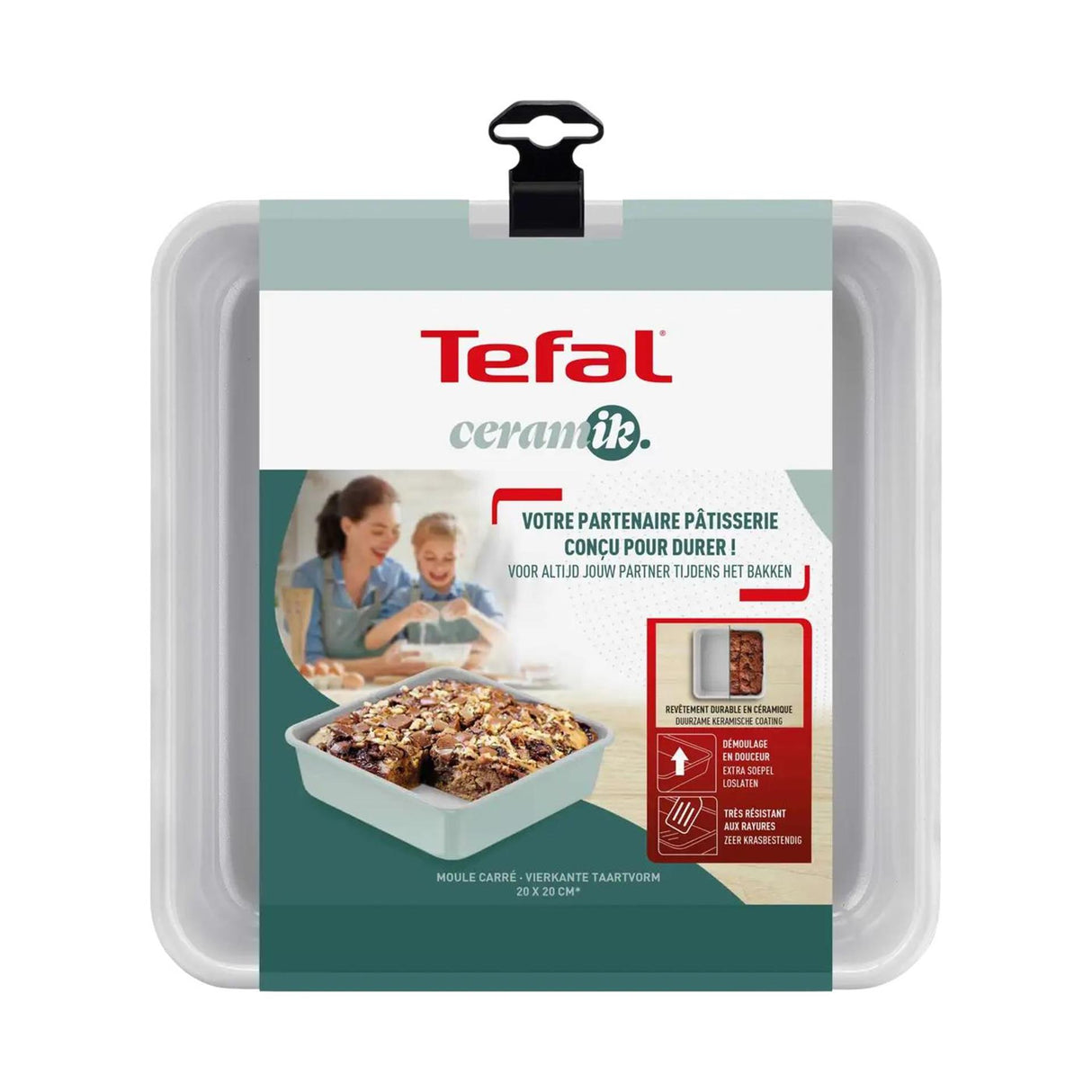 Tefal ceramik vierkante cakevorm 20cm