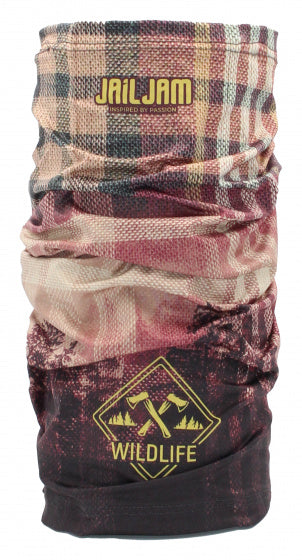Jail jam neck warmer tube polyester elastane bordeaux size one-size
