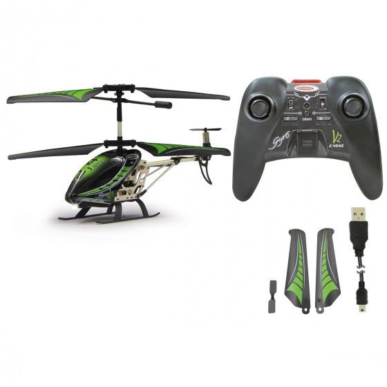 Jamara RC Gyro V2 helikopter dečki 2,4 GHz 23 cm zelena