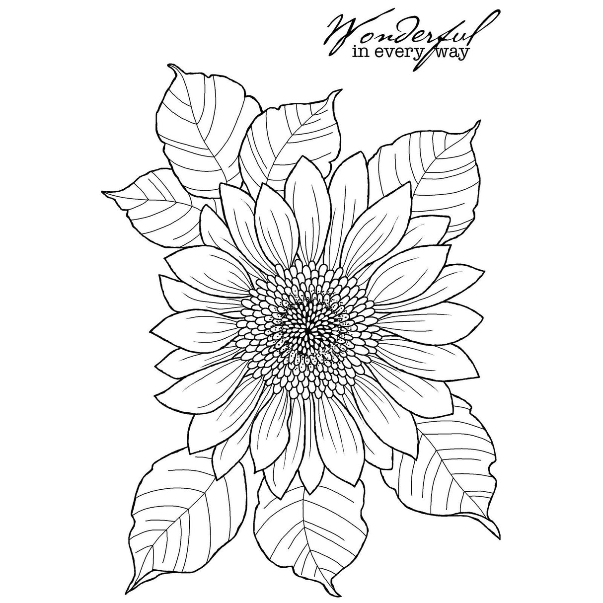 Woodware • clear singles stamp sunflower rays
