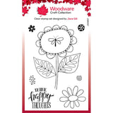 Woodware • clear singles stempel set petal doodles happy thoughts