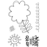 Woodware • clear singles stempel set petal doodles never give up