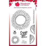 Woodware • clear singles stempel set petal doodles live life