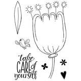 Woodware • clear singles stempel set petal doodles take care