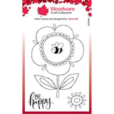 Woodware • clear singles stempel set petal doodles be happy