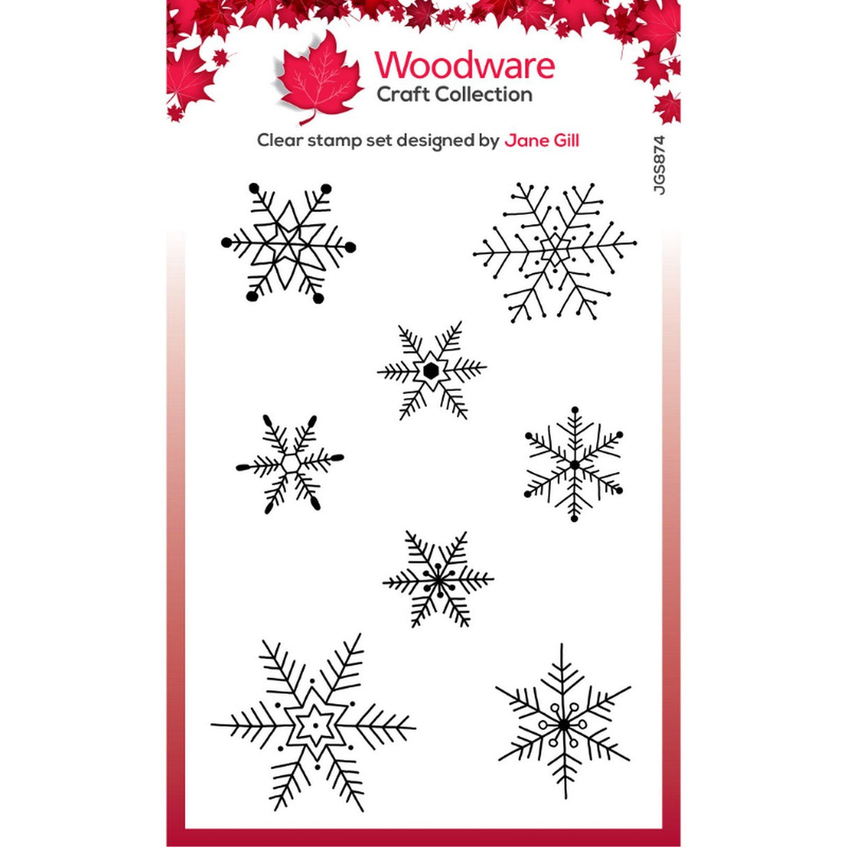 Woodware • paintable baubles clear single stamps snowflakes