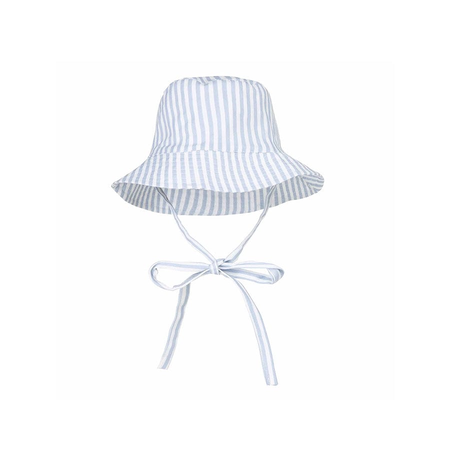 Rayas azules azules blancos uv gorro de sol