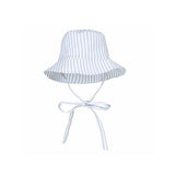 Rayas azules azules blancos uv gorro de sol