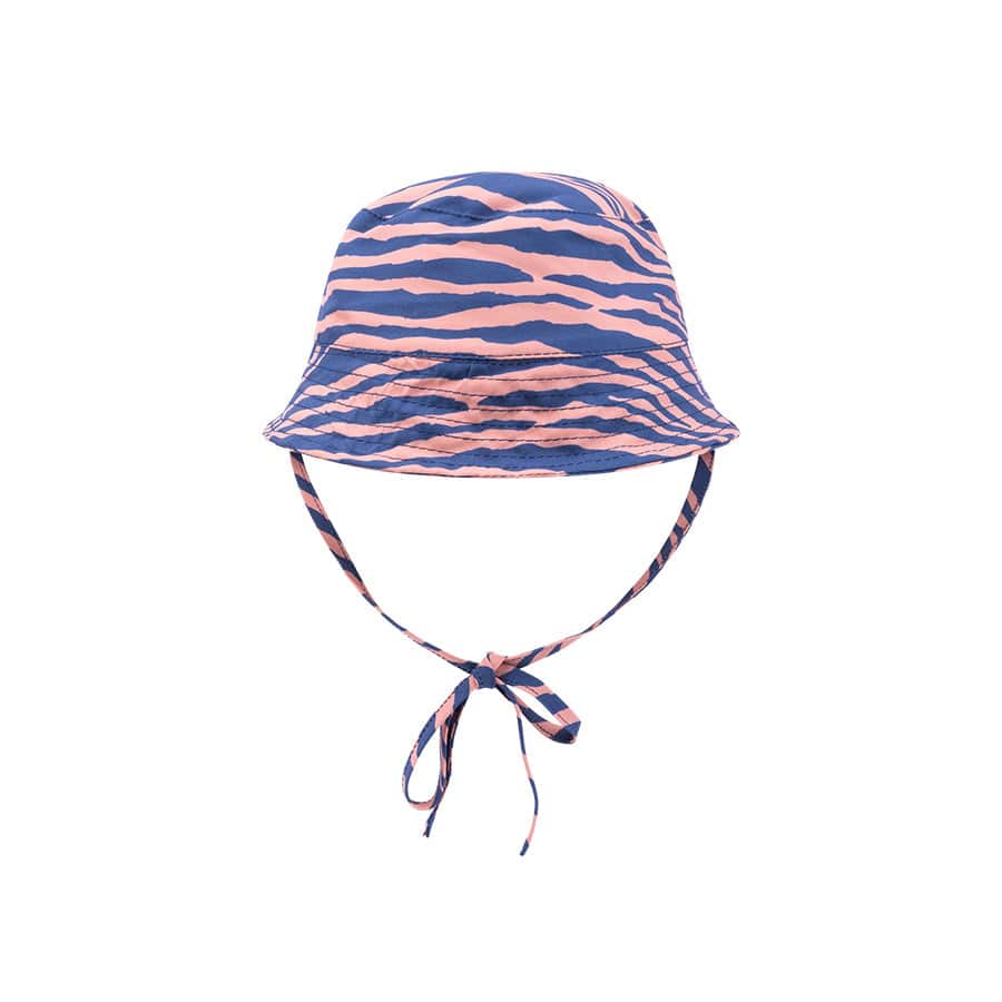 Rayures vibrantes | Chapeau de soleil UV Orange Blue